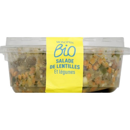Monoprix Bio Salade de lentilles et légumes 165g