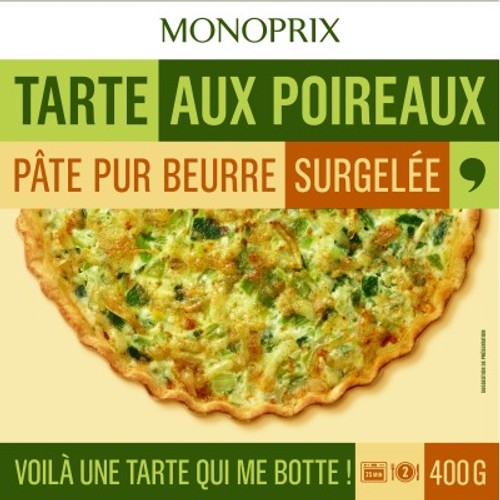 Monoprix Tarte poireaux pur beurre 400g