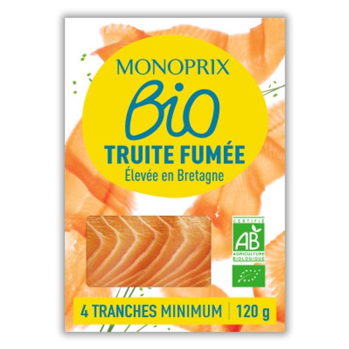 Monoprix Bio Truite Fumée 120g