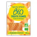 Monoprix Bio Truite Fumée 120g