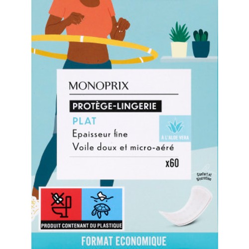 Monoprix Protège-Lingerie Plat Enrichi À L'Aloe Vera x60