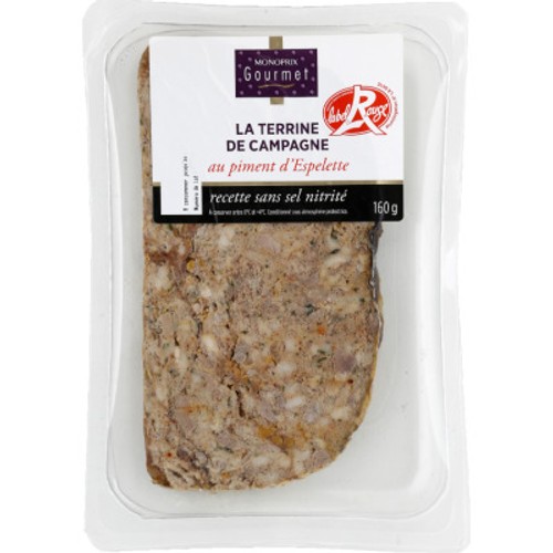 Monoprix Gourmet Terrine de campagne au piment d'Espelette 160g