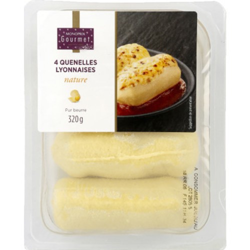 Monoprix Gourmet Quenelles Lyonnaises nature pur beurre 320g