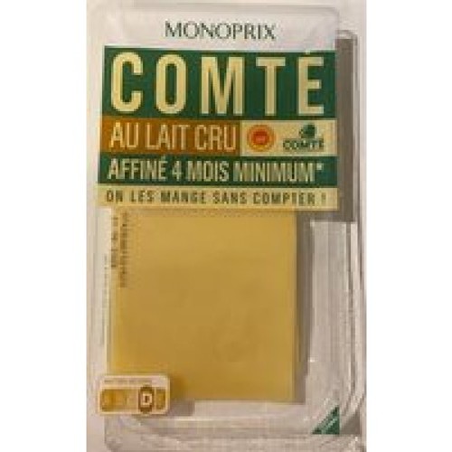 Monoprix Comté au lait cru x8 tranches 120g