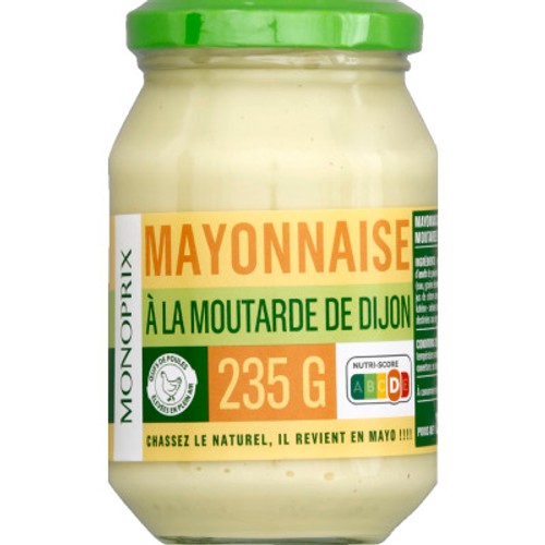 Monoprix Mayonnaise à la moutarde de Dijon 235g