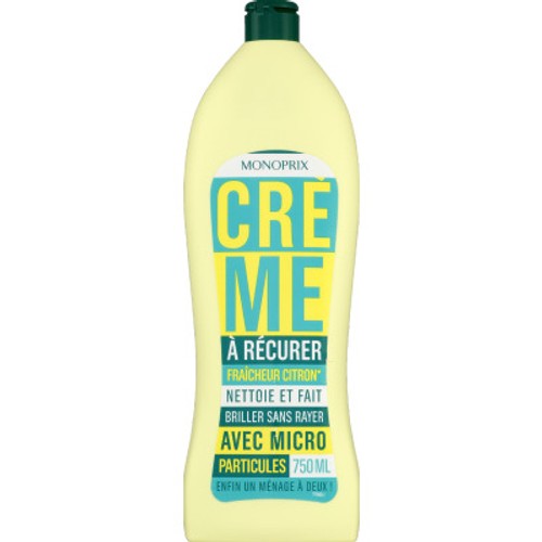 Monoprix Crème À Récurer Fraîcheur Citron Avec Micro Particules 50ml