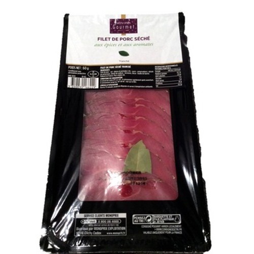 Monoprix Gourmet Filet De Porc Séché Aux Épices Et Aux Aromates 60g