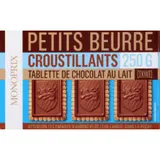 Monoprix Petits Beurre Croustillants avec Tablette de Chocolat au Lait 250g