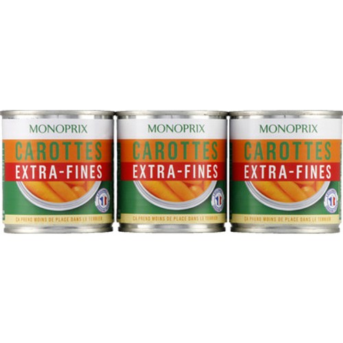 Monoprix Carottes extra-fines 3x130g