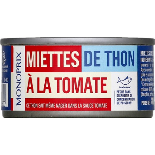 Monoprix Miettes de Thon à la Tomate 52g