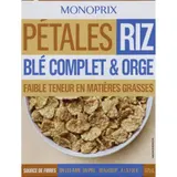 Monoprix Pétales De Riz, Blé Complet & Orge 375g