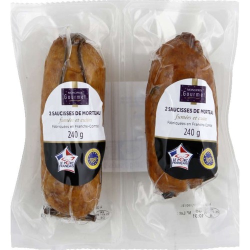 Monoprix Gourmet Mini saucisse de Morteau cuite 240g