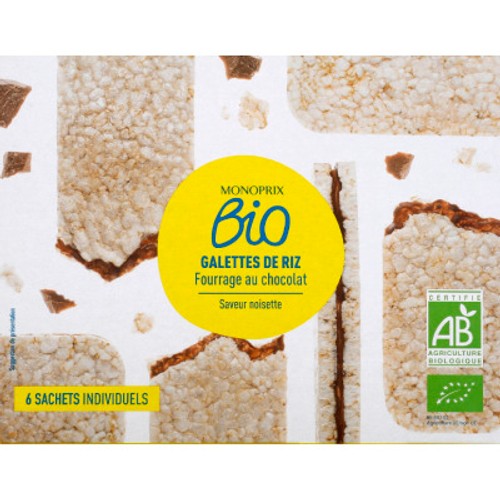 Monoprix Bio Galettes de Riz Fourrés 120g