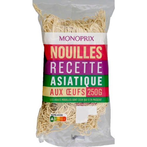Monoprix Nouilles Recette Asiatique aux Œufs 250g