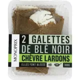 Monoprix Galettes De Blé Noir Chèvres Lardons x2, 300g