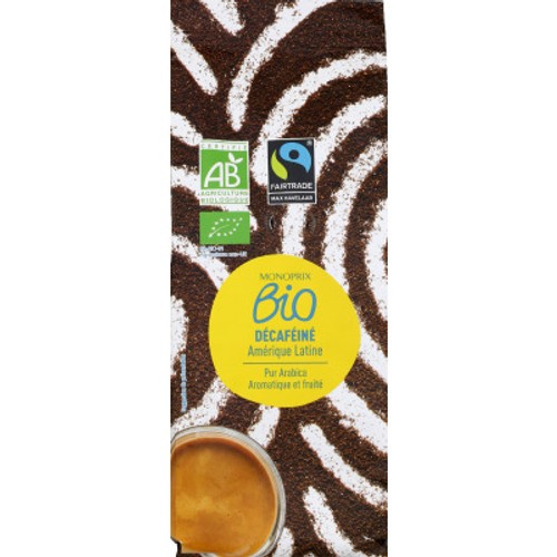 Monoprix Bio Café Décaféiné Amérique Latine 250g