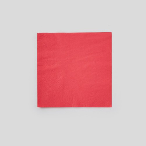 Monoprix Maison Serviettes Double Épaisseur Rouges X50, 33X33Cm