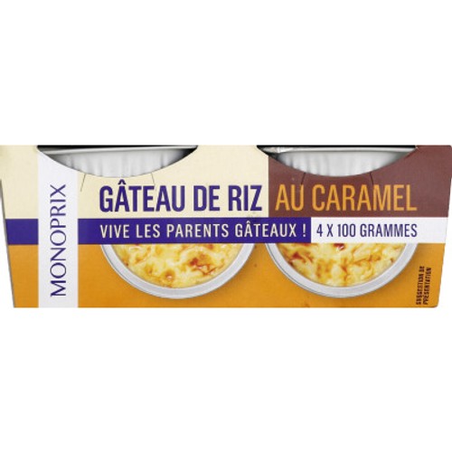 Monoprix Gâteau De Riz Au Caramel 4x100g