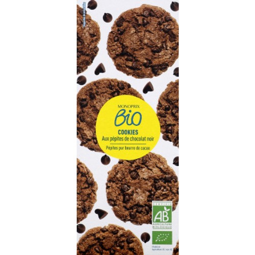 Monoprix Bio Cookies aux pépites de chocolat noir 175g