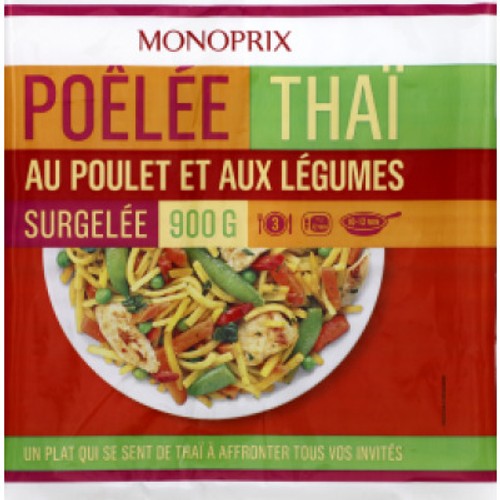 Monoprix Poêlée Thaï au poulet et aux légumes 300g