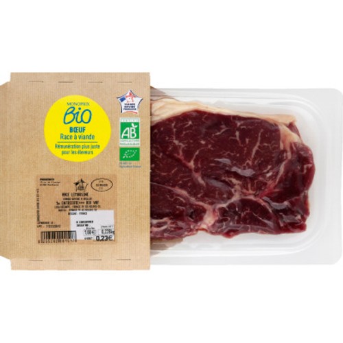 Monoprix Bio Entrecôte de Bœuf x1 226g