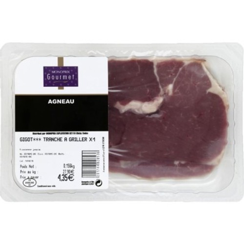 Monoprix Gourmet Tranche de Gigot d'agneau 170g