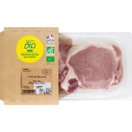 Monoprix Bio Côte de porc x2 260g