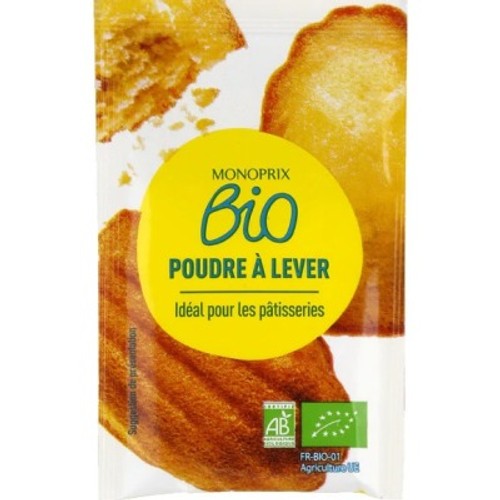 Monoprix Bio Poudre À Lever, Idéal Pour Pâtisserie 5x10g