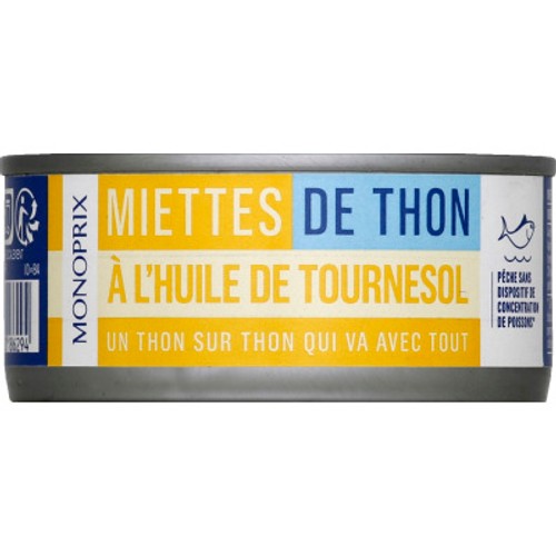 Monoprix Miettes de Thon à l'Huile de Tournesol 104g