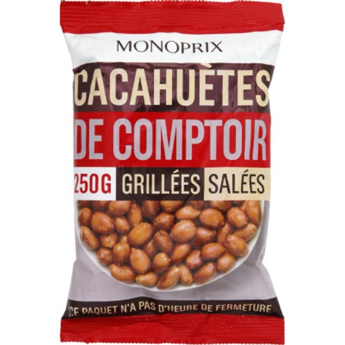 Monoprix Cacahuètes de comptoir grillées et salées 250g