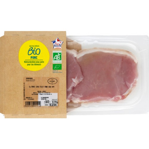 Monoprix Bio Pavé sans Os Filet Porc 200g