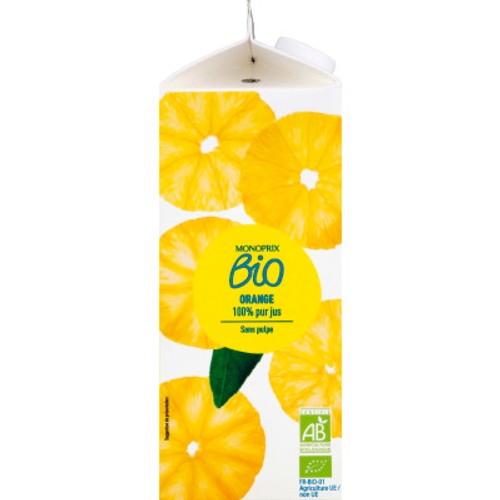 Monoprix Bio Pur Jus d'orange sans pulpe 1,75L
