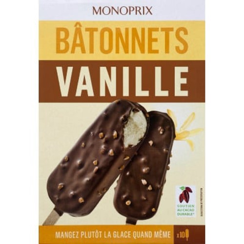 Monoprix Bâtonnets Vanille 386g