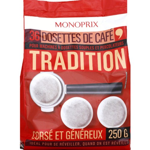Monoprix Café Corsé & Généreux 36 Dosettes 250g