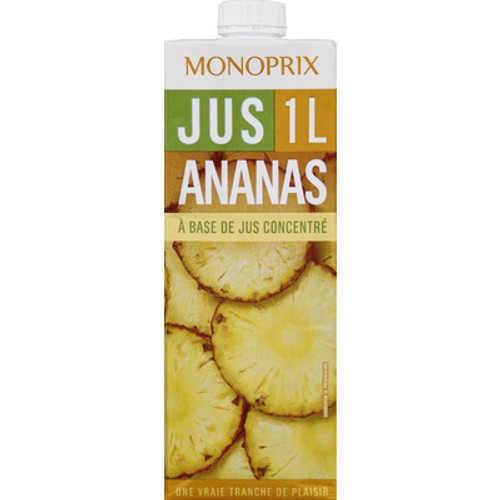 Monoprix Jus d'ananas à base de jus concentré 1L