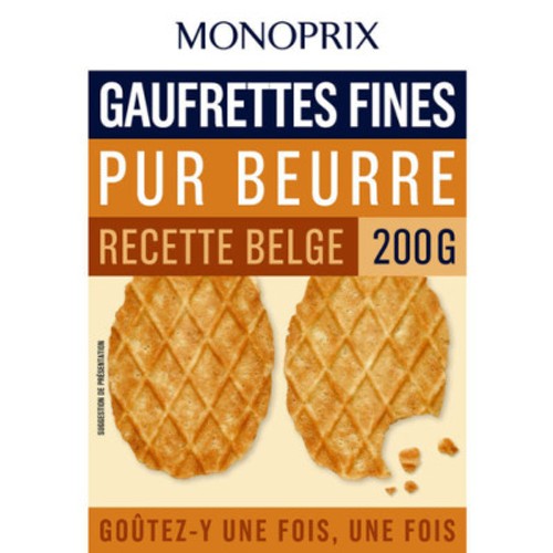 Monoprix Gaufrettes beurre 200g