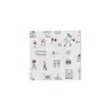 Monoprix Maison 20 Serviettes, Grise Et Rouge, 25X25Cm
