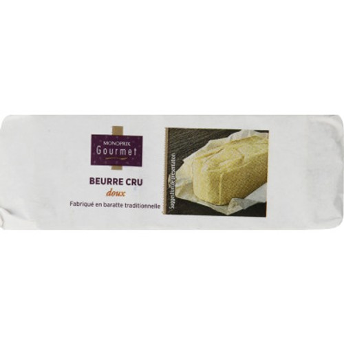 Monoprix Gourmet Beurre cru doux 250g