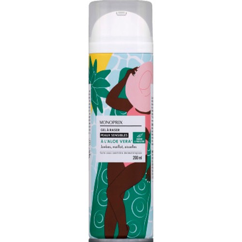 Monoprix Gel À Raser Peaux Sensibles À L'Aloe Vera 200ml