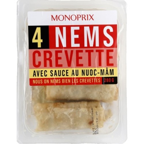 Monoprix Nems Crevette x4