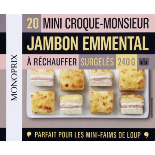 Monoprix Mini Croque-Monsieur Jambon Emmental 240g
