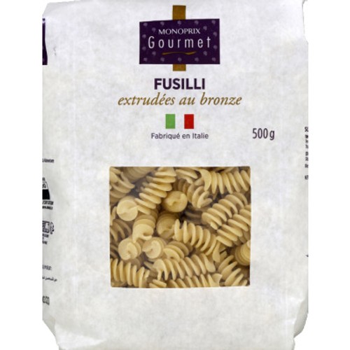 Monoprix Gourmet Fusilli extrudées au bronze 500g