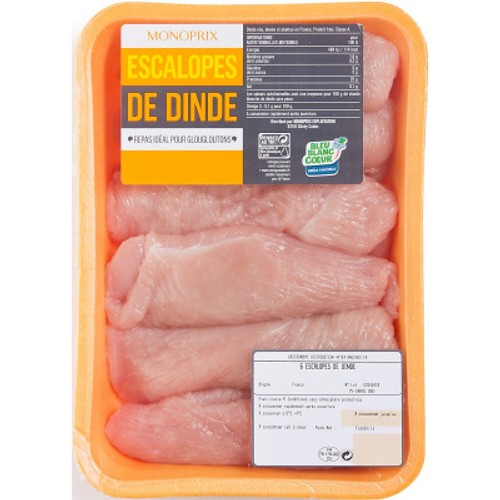 Monoprix Escalope de Dinde x4 - 475g