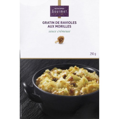 Monoprix Gourmet Gratin de raviolis moreilles 290g