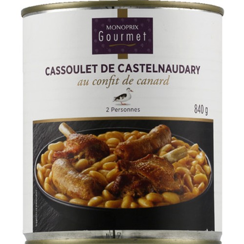 Monoprix Gourmet Cassoulet de Castelnaudary au confit de Canard 840g