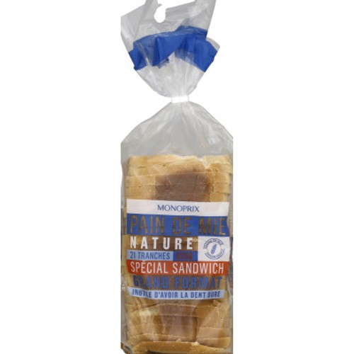 Monoprix Pain de mie nature grand Format 825g
