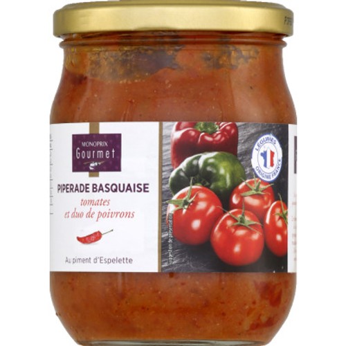 Monoprix Gourmet Piperade Basquaise Tomates Et Duo De Poivrons 520g