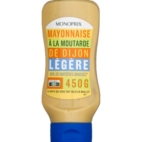Monoprix Mayonnaise légère à la moutarde de Dijon 455g