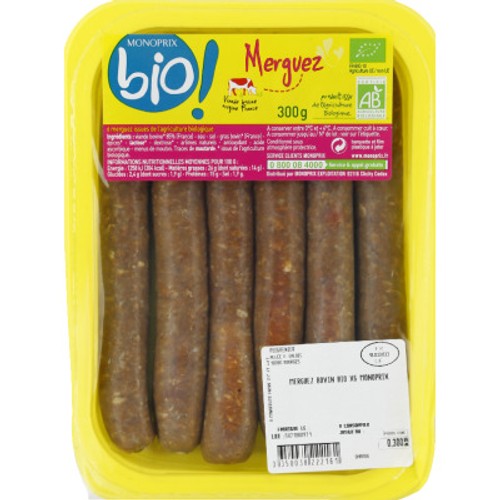 Monoprix Bio Merguez 300g