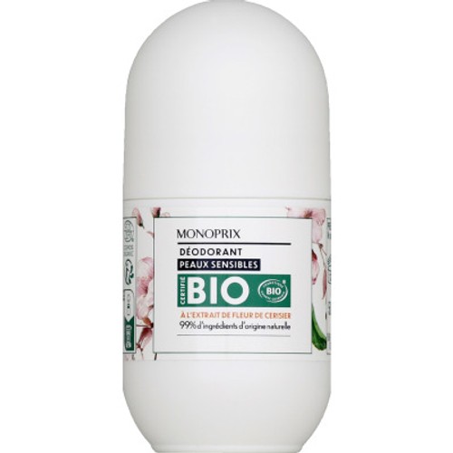Monoprix Bio Déodorant 24h peaux sensibles 50ml